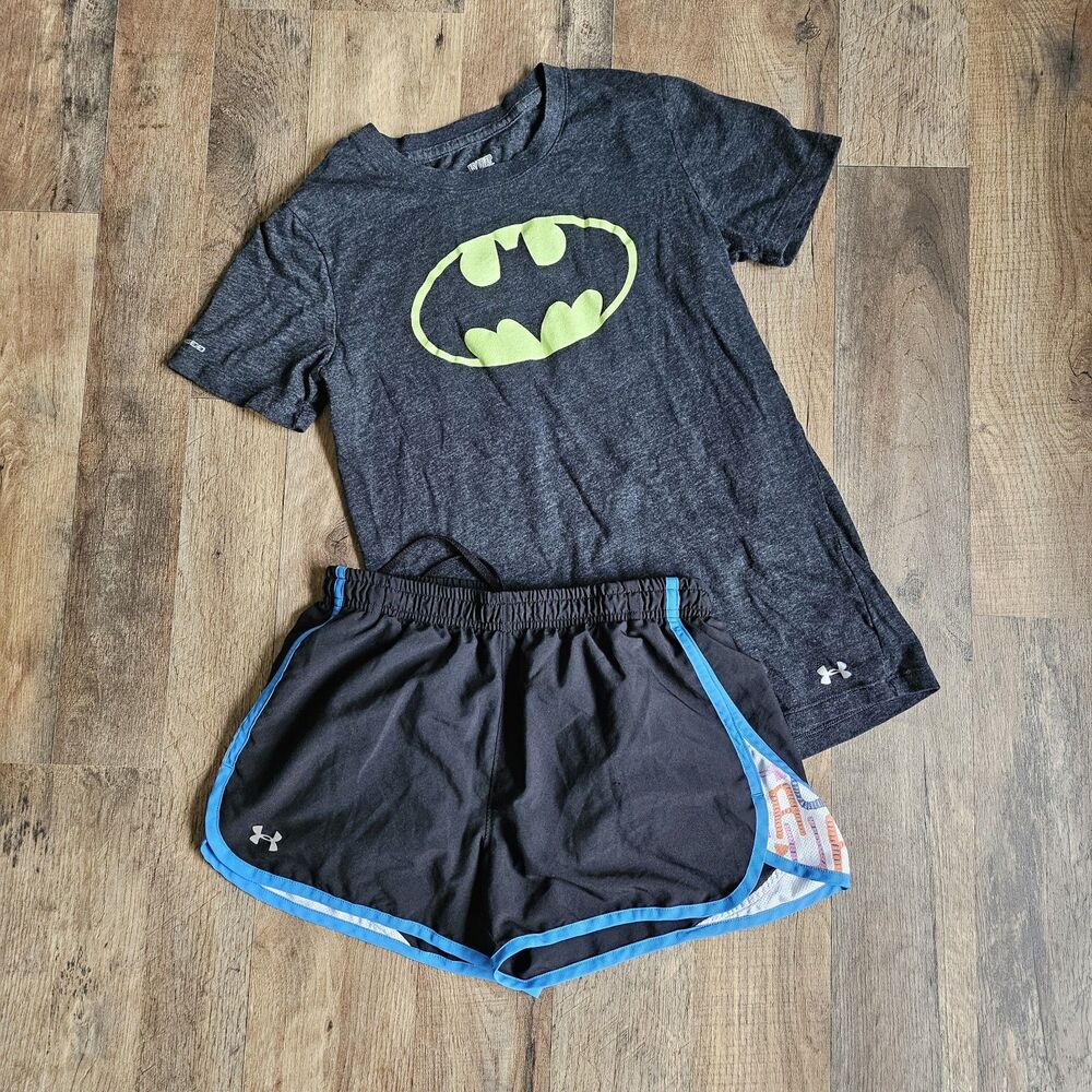 Under Armour Women’s Athletic Set – Size XS – Batman Tee & Shorts